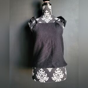 Madewell Halter Tie Strap Sleeveless textured Black Women's Top Sz S NWOT